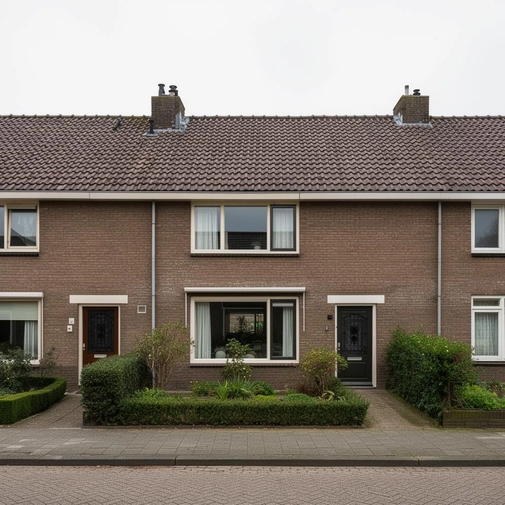 Jaren '70 doorzonwoning Eindhoven, bruine baksteen